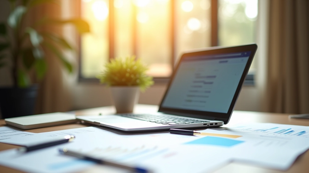 Pracovní stůl s dokumenty o hypotékách a kalkulačkou